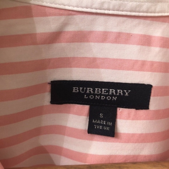 Burberry London Striped Blouse w/French Cuffs - S - Picture 4 of 7